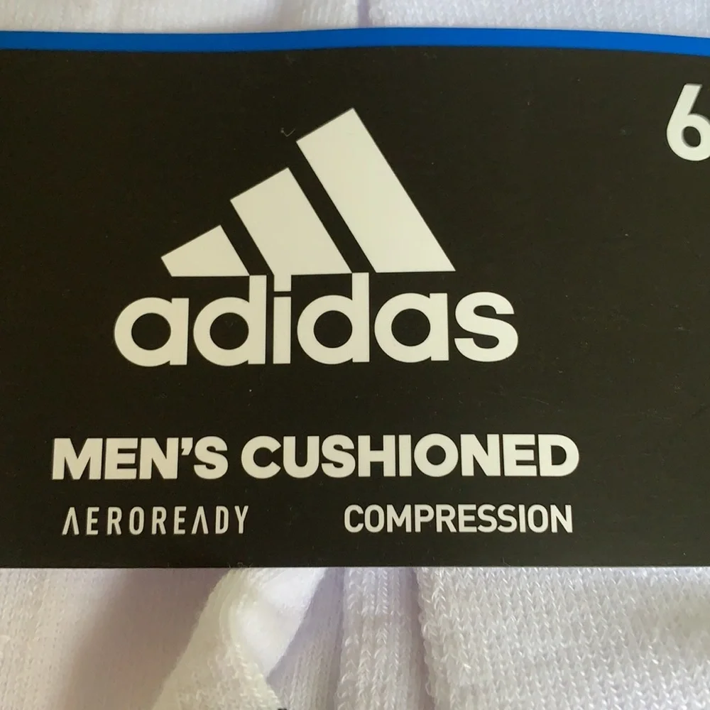 ADIDAS MEN’S CUSHIONED AERORADY COMPRESSN NO SHOW